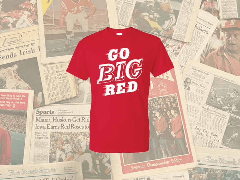 Go Big Red T-Shirt in red