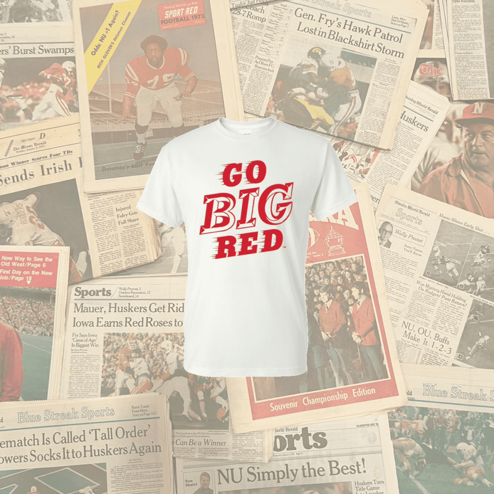 Go Big Red T-Shirt in white