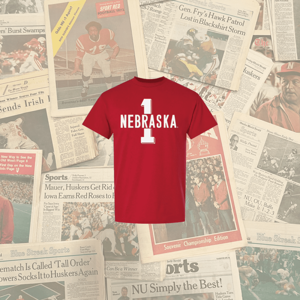 Red #1 Nebraska T-Shirt