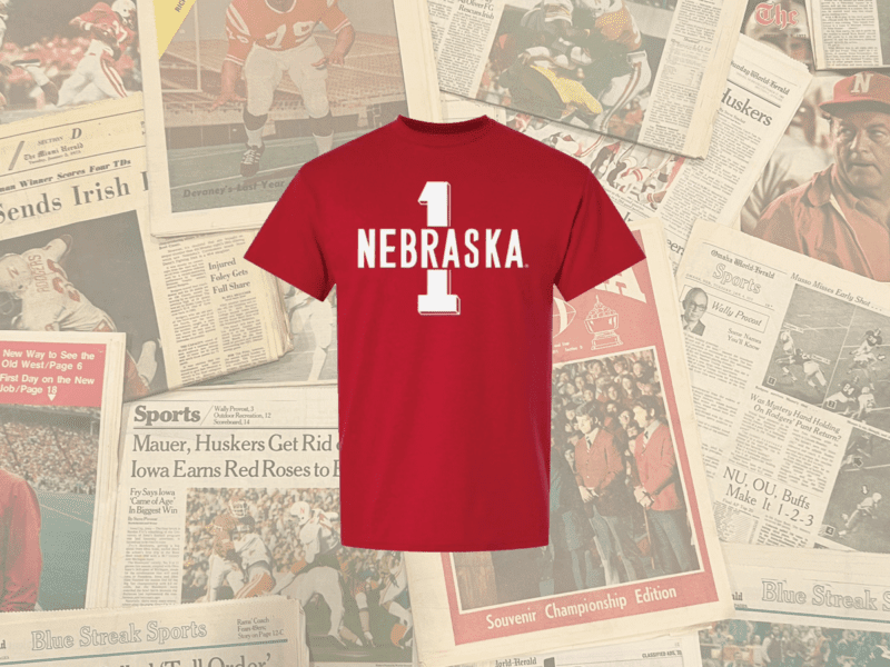 Red #1 Nebraska T-Shirt