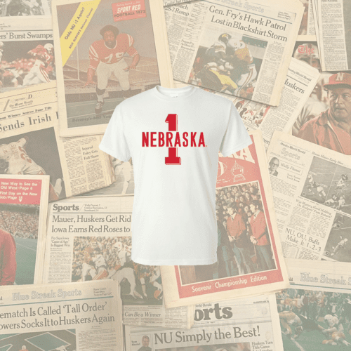 White #1 Nebraska T-Shirt