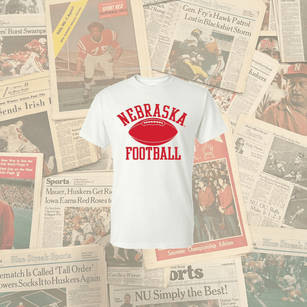 The Essential Nebraska Cornhusker Football t-shirt in white