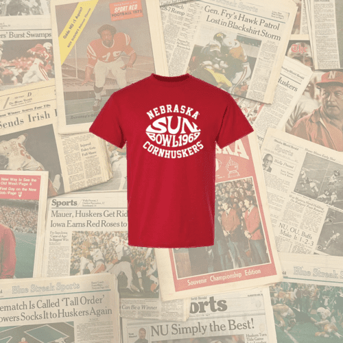 Nebraska Cornhuskers 1969 Sun Bowl T-shirt in red