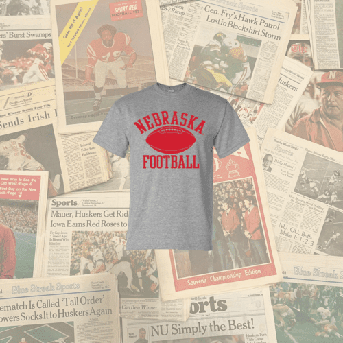 The Essential Nebraska Cornhusker Football t-shirt in grey