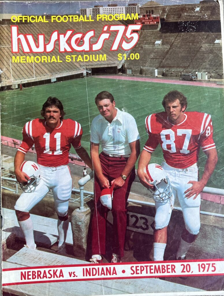 Nebraska Program cover with Tom Osborne