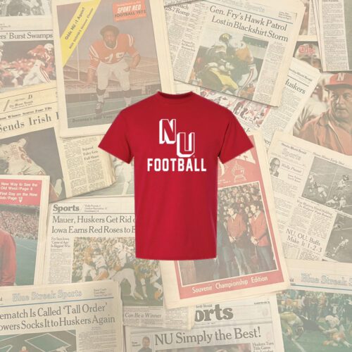 Offset NU Football T-shirt in red