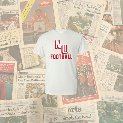 Offset NU Football T-shirt in white