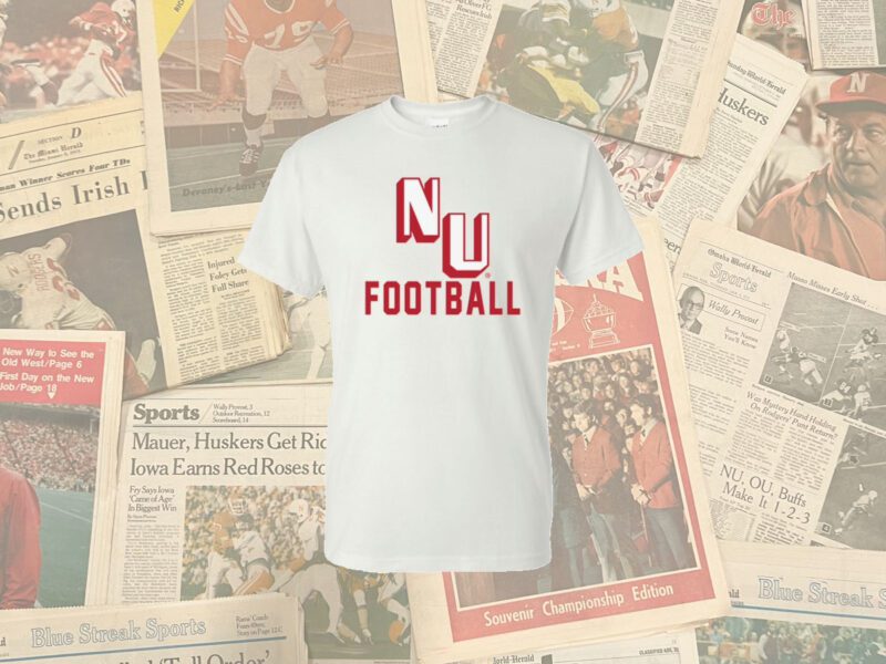 Offset NU Football T-shirt in white